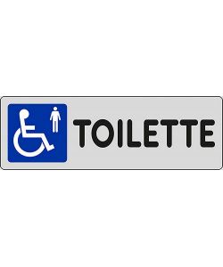 Adesivo Toilette disabili uomini bagni uffici negozi 15CMx5CM