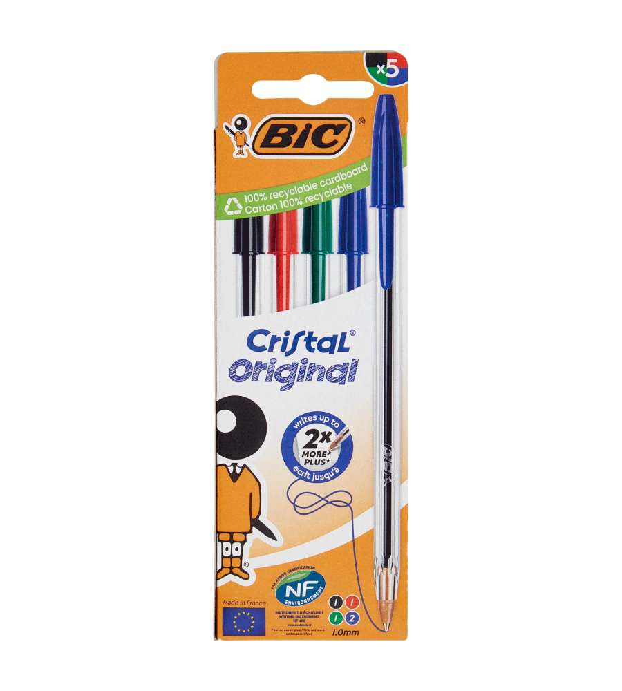 Penne a Sfera BIC Cristal Original - confezione da 5