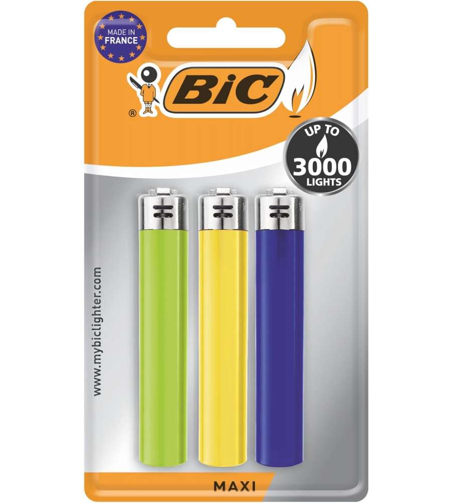 3 Accendini Maxi Bic