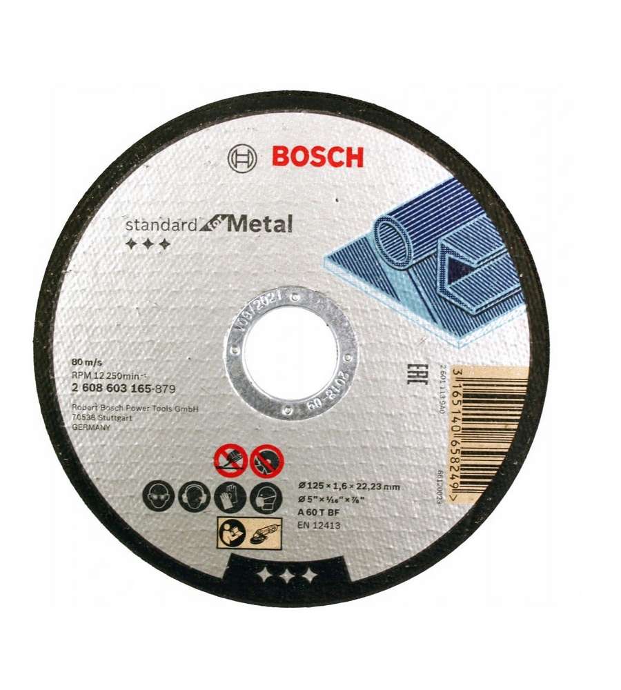 Disco di taglio dritto 125 mm 1 pz Acciaio Bosch Accessories 2608603165