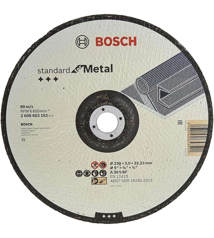 Disco abrasivo per taglio ferro 230 mm Bosch