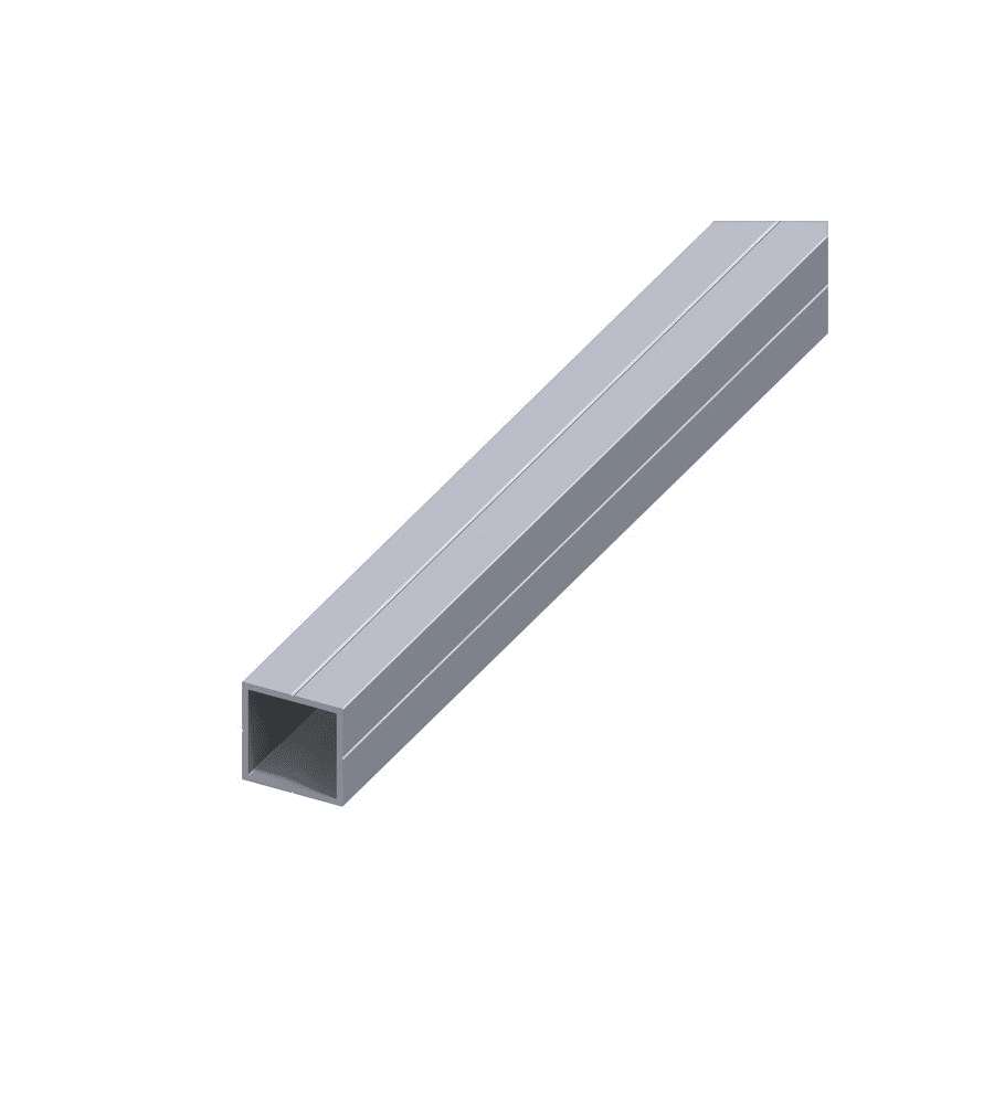 ALFER Tubo Quadrato Alluminio Naturale 7,5x1 mm Lunghezza 1 m