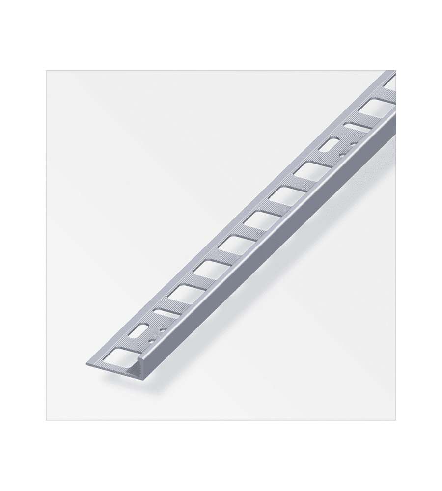 Alfer Profilo Angolare Alluminio Incolore 10x21mm 2,5m per Piastrelle