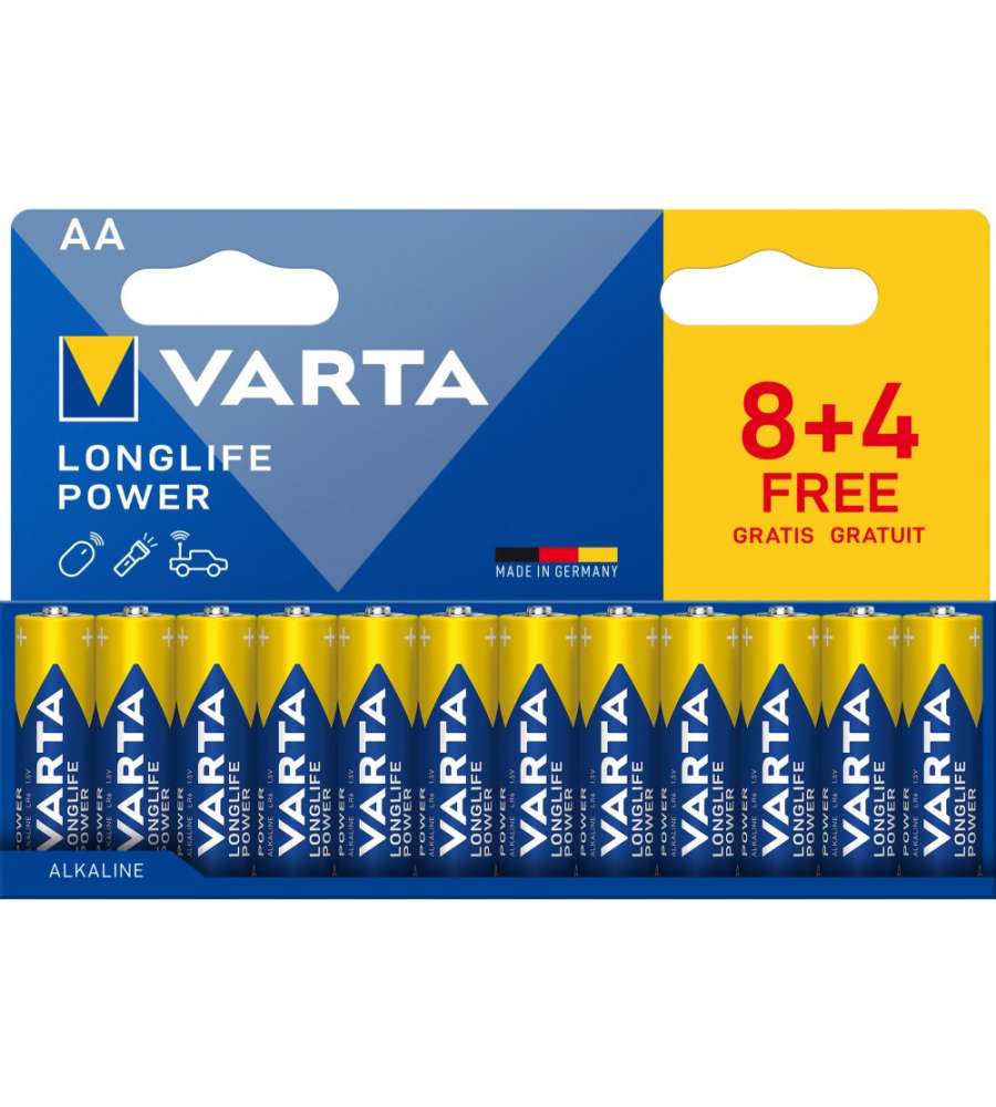 Varta Batterie AA Longlife Power Pack 12 - Alcaline 1,5V