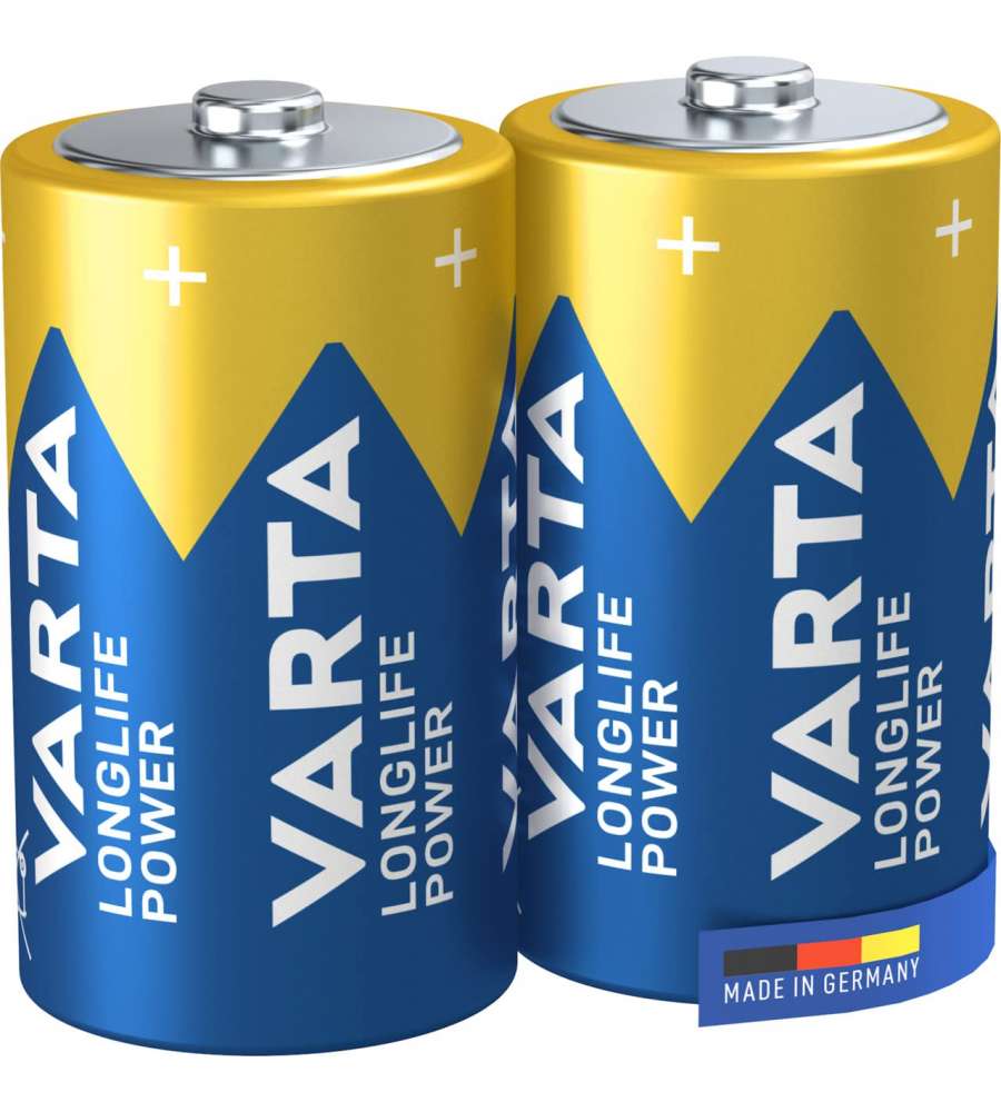 Varta Pile D Torcia Longlife Power Batterie Alcaline 1,5V - 2 pz