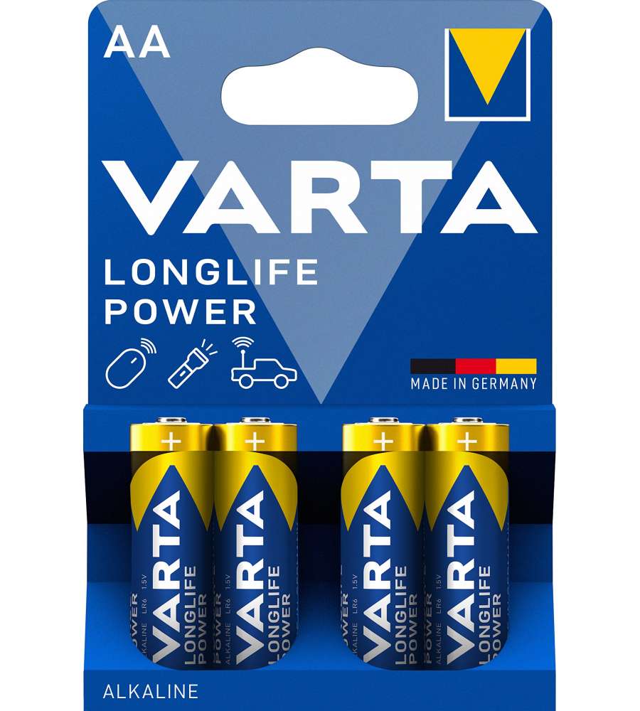 Varta Batterie AA Longlife Power 1,5V - Confezione 4 Pz