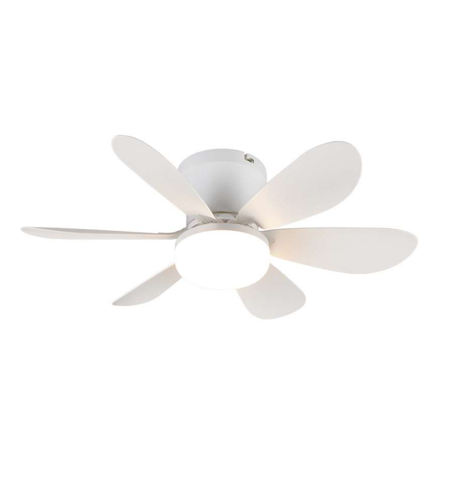Trio Ventilatore da soffitto LUND Bianco opaco 52cm con luce LED 8W