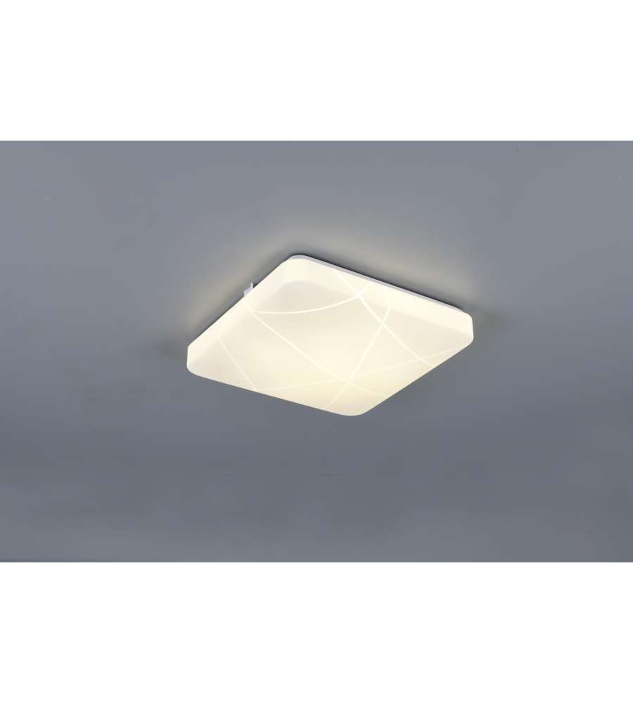 Reality Plafoniera Quadrata Led Mandria - Linee - 16W 1600lm L.27cm
