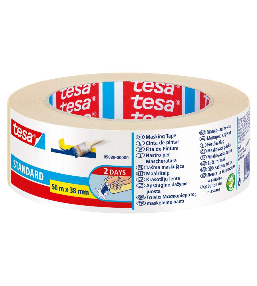 Tesa Nastro Carta per Mascheratura Standard 50 m x 38 mm
