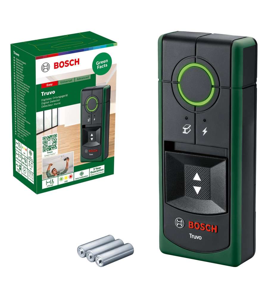 Bosch Rilevatore Metalli Truvo II Verde - Scansione Cavi fino a 70mm