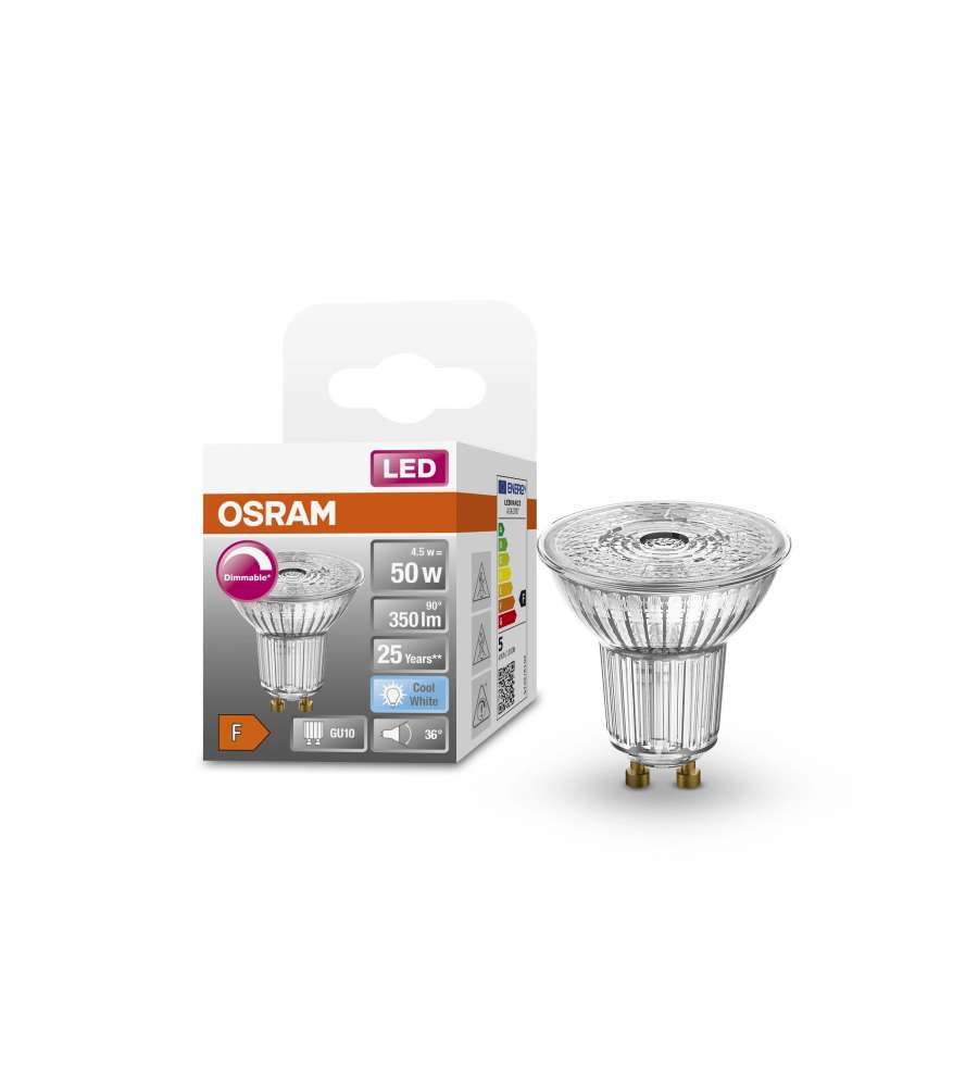 Faretto da incasso LED Osram Superstar PAR16 4000K Bianco Freddo GU10