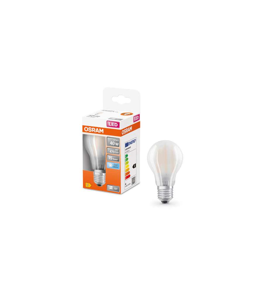 Lampadina LED Osram Star Classic A 40 filamento, luce naturale E27