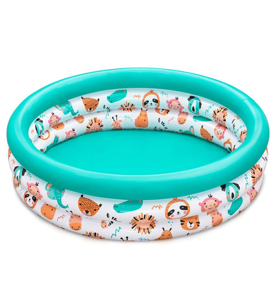 Bestway Piscina per Bambini Safari Pals 102x25 cm Azzurra Gonfiabile