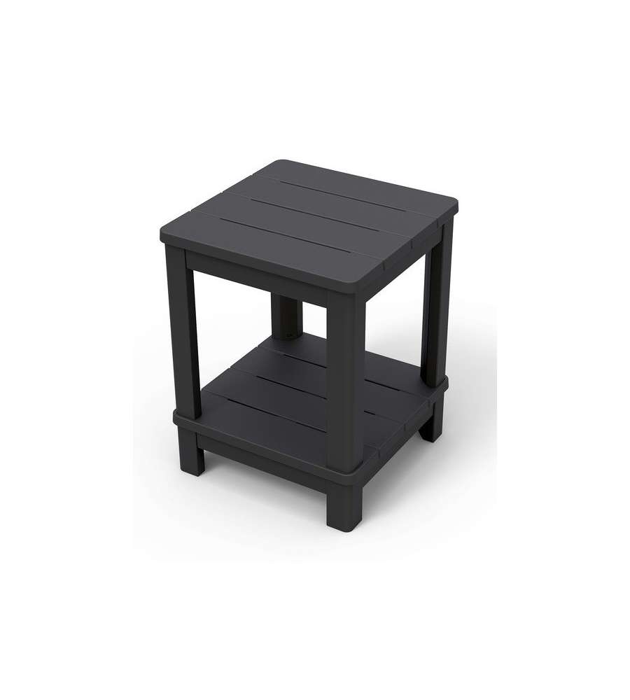 DELUXE SIDE TABLE - Tavolino 40,5x40,5x52h - Woodlook - Grafite Keter