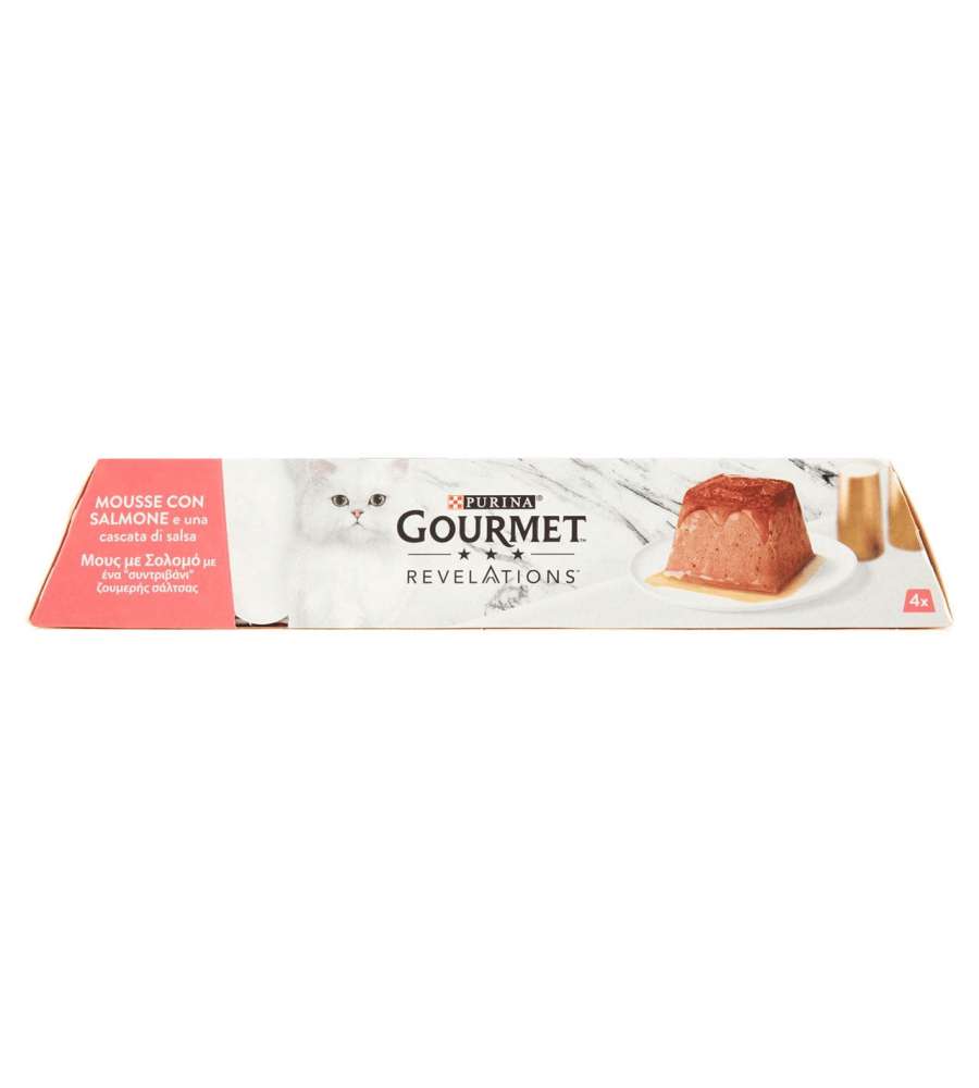 Purina Gourmet Mousse Gatto Salmone con Salsa 4x57g - Snack Delizioso