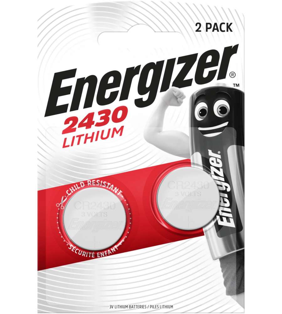 Energizer Batteria Litio CR2430 Grigio Confezione da 2 per Elettronica