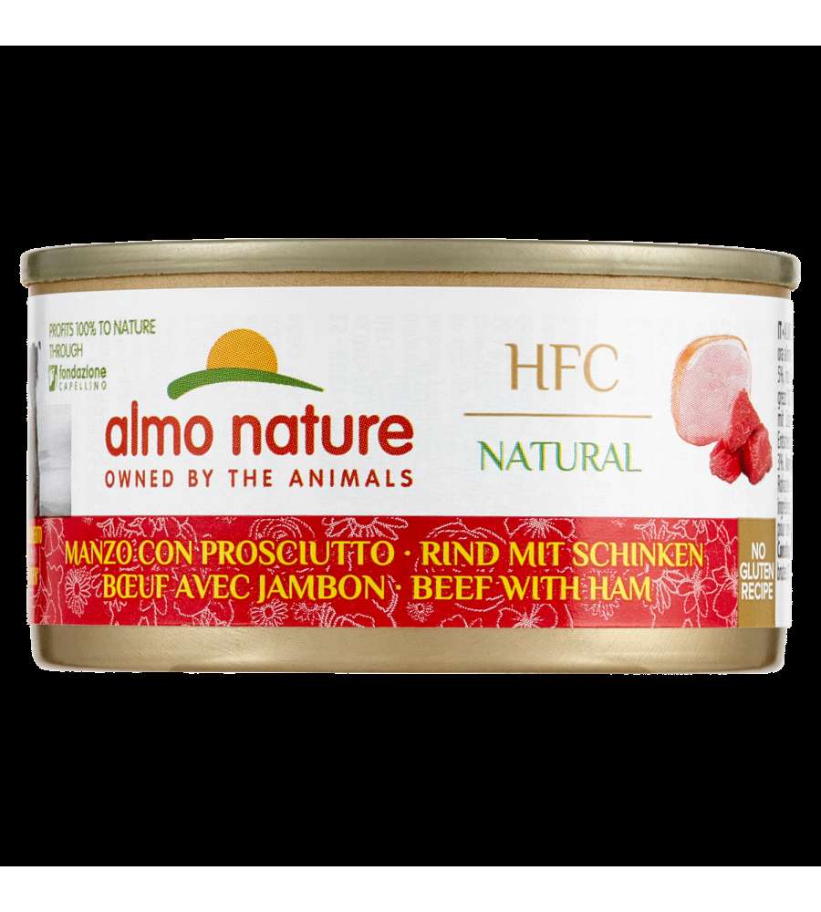 Almo Nature HFC Natural Scatoletta per Cane - Manzo e Prosciutto 95g