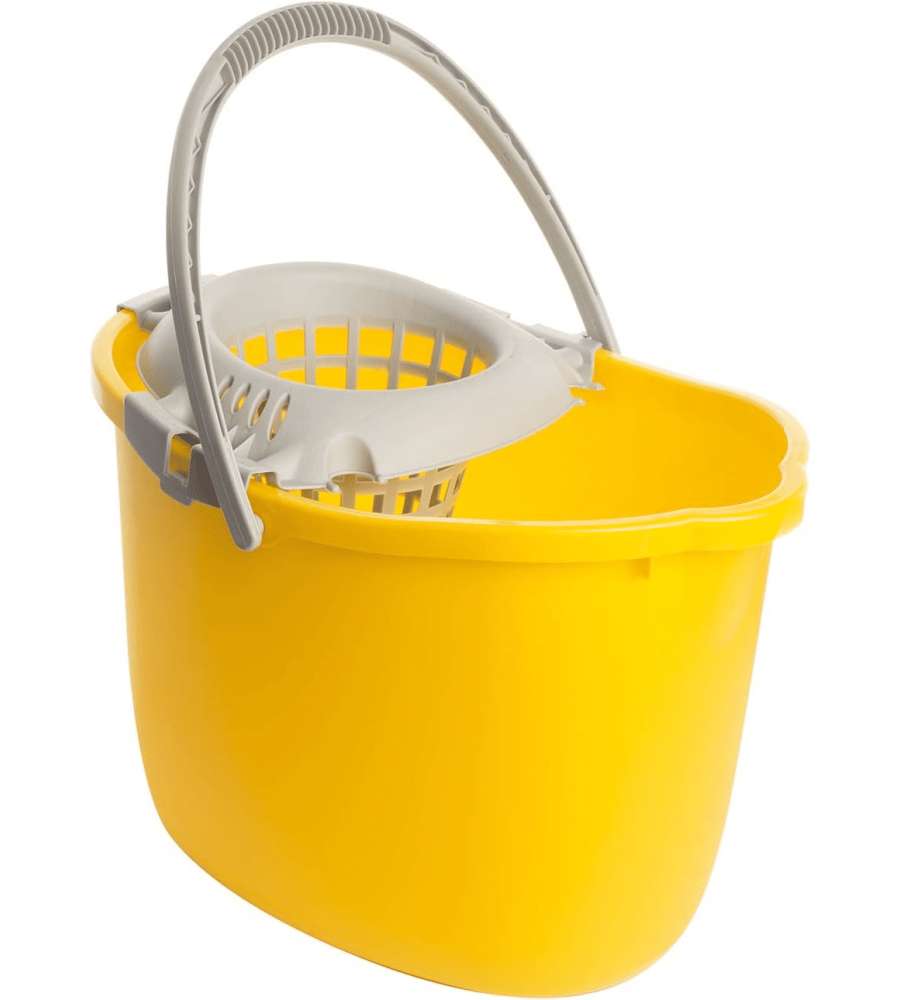 Apex Secchio 15L Giallo con Strizzatore e Bocchetta di Scarico