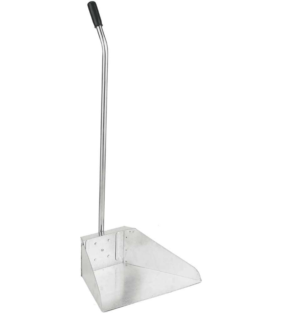 Apex Paletta Raccogli Rifiuti Zincata 34x25x76 cm Grigia per Esterno