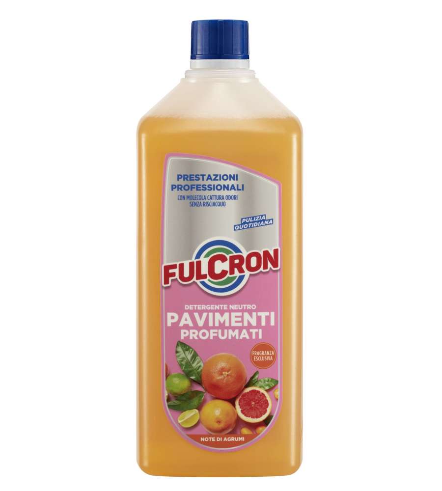 Fulcron Detergente Neutro per Pavimenti Agrumi 1L - Senza Risciacquo