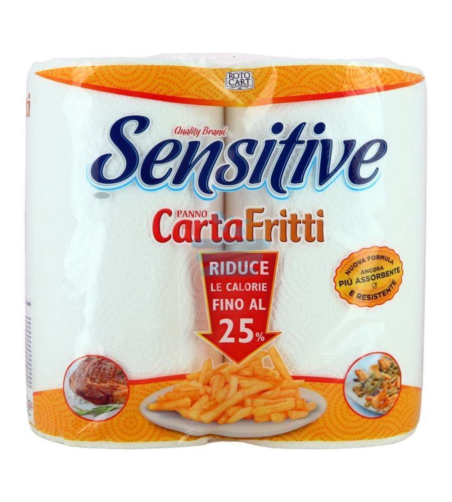 Sensitive Pannocarta fritti 3 veli 2 rotoli