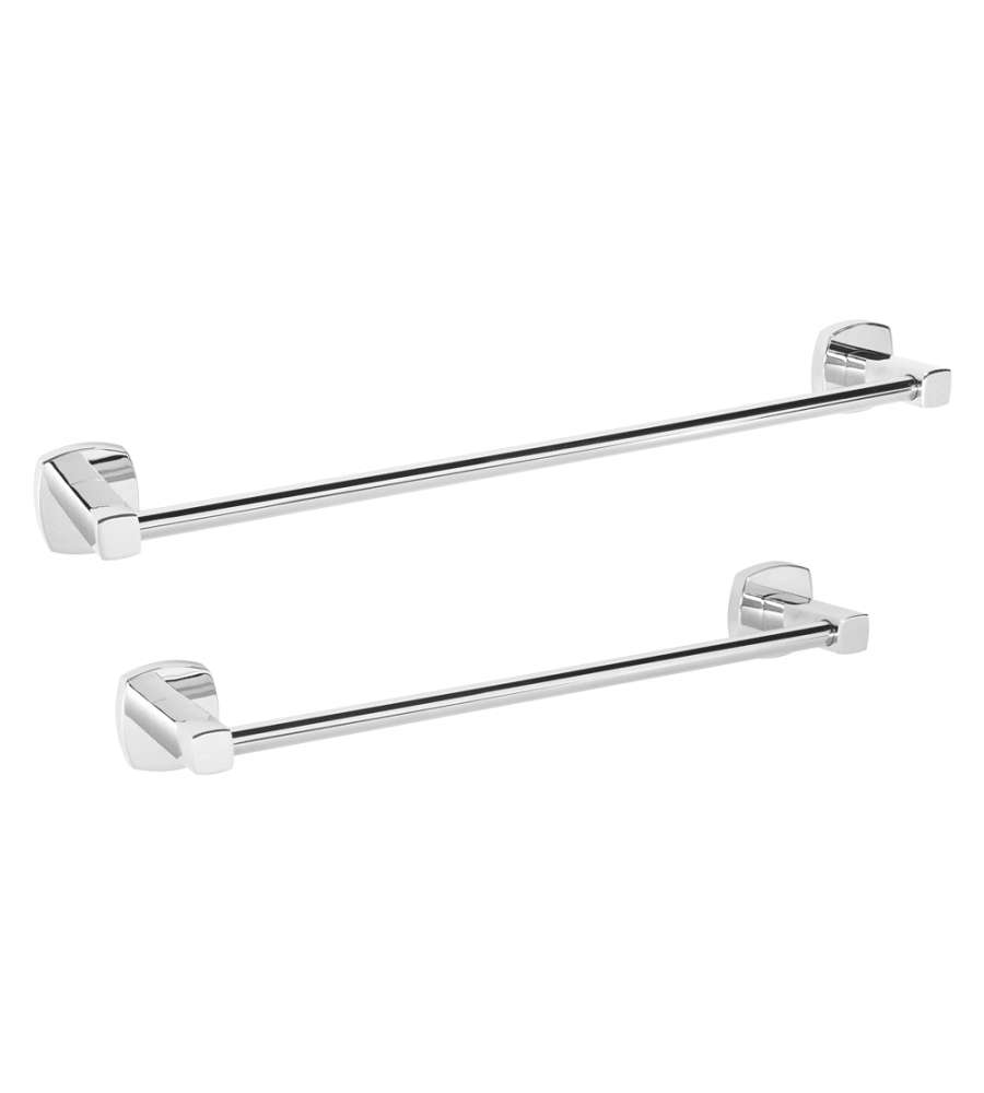 Portasciugamani a barra 30 cm cromato neoclassico per bagno