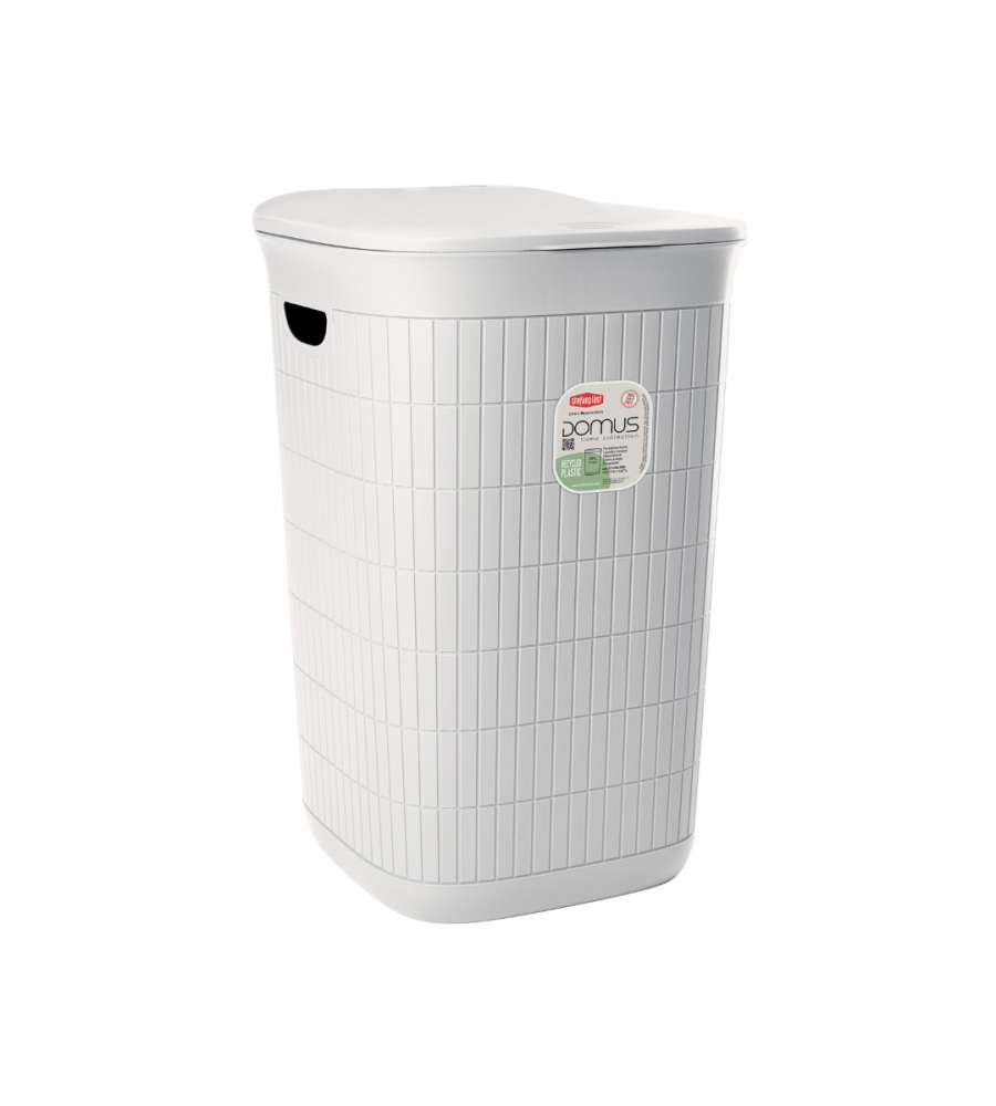 Stefanplast Portabiancheria Domus Plastica Bianco Polvere - 37x36x56cm