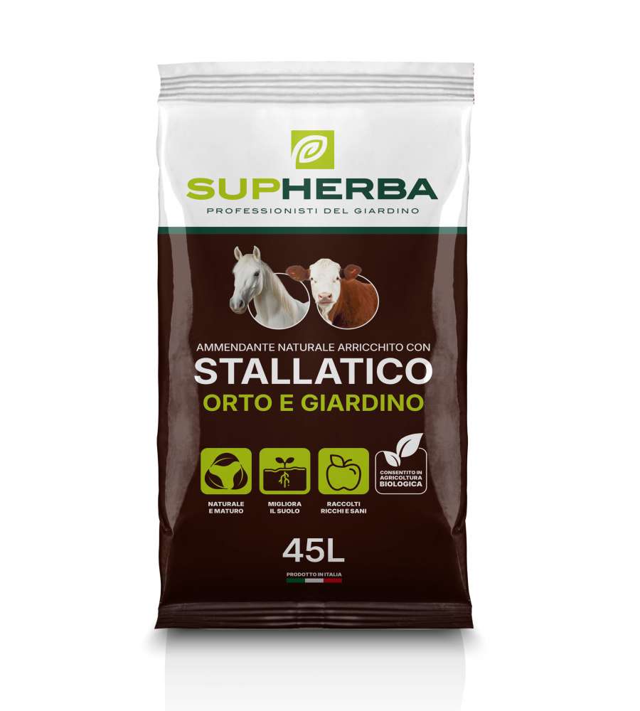 Supherba Ammendante Naturale Stallatico 45L per Orto e Giardino