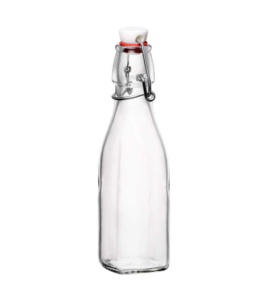Bormioli Bottiglia Swing in Vetro con Tappo Meccanico 0,25 lt