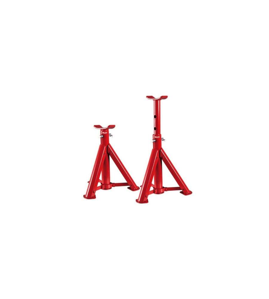 Valex Cavalletti Pieghevoli 2 Pz Rosso Regolabili 24-37 cm 2000 kg