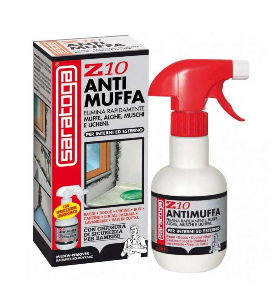 Saratoga Spray Antimuffa Z10 250ml Liquido Senza Profumo per Tutte le Superfici