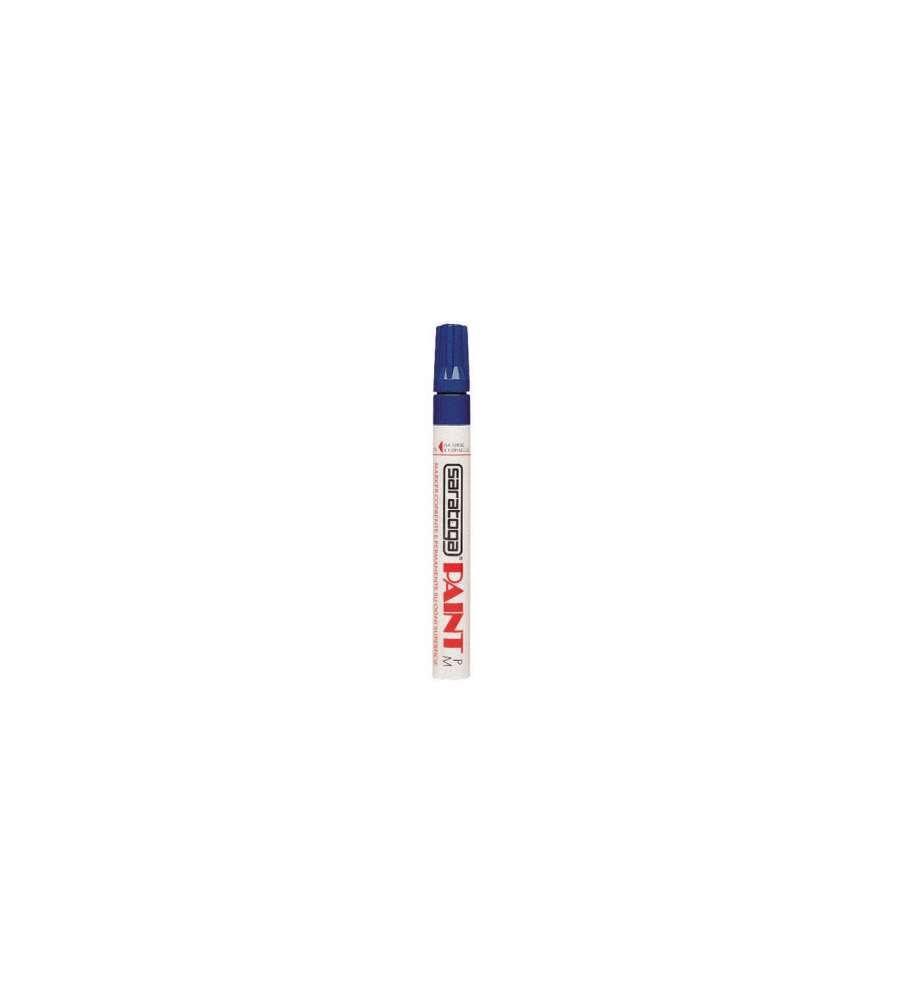 Saratoga Pennarello Indelebile Paint Blu Punta Media 0,5mm per Vetro