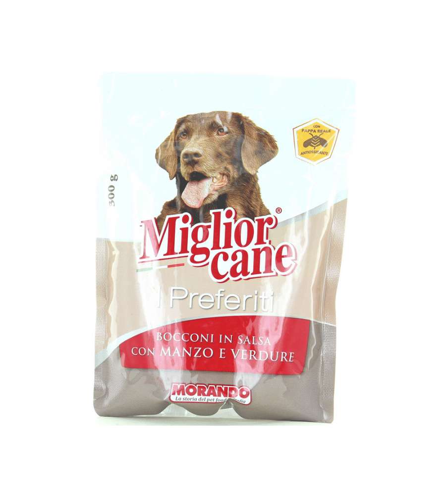 Miglior Cane Bocconcini Manzo e Verdure 300g in Salsa Pronto da Servire