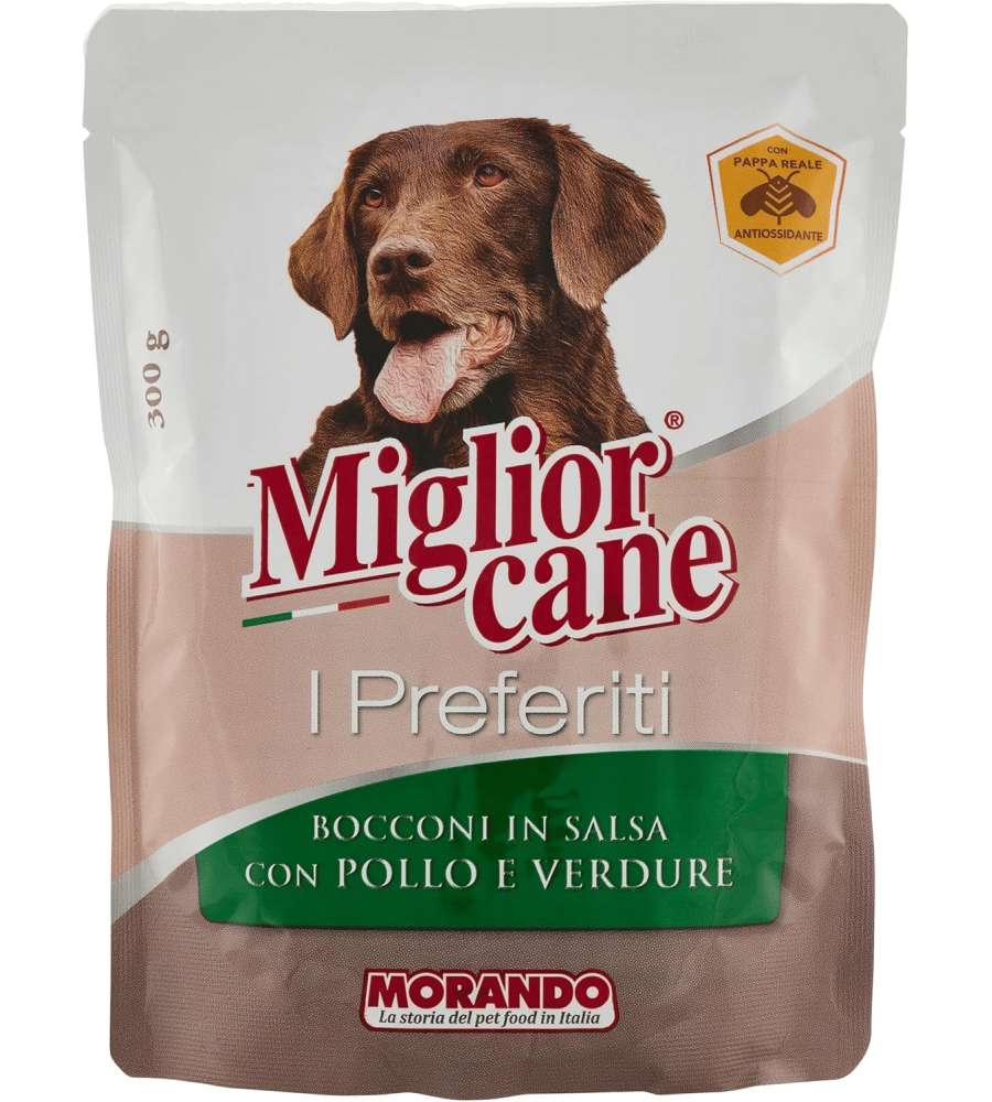 Miglior Cane Cibo per Cani Busta Pollo e Verdure 300g Bianco