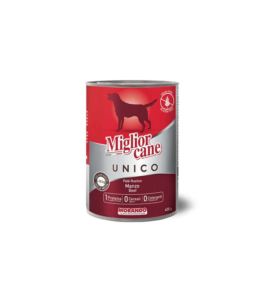 Miglior Cane Pat� Manzo 400g Alimento Completo per Cani di Taglia Media