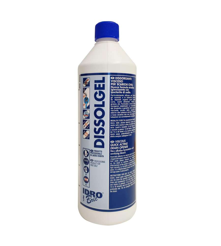 Idro-Bric Disgorgante Viscoso 1 Lt per Scarichi Civili Alta Efficacia