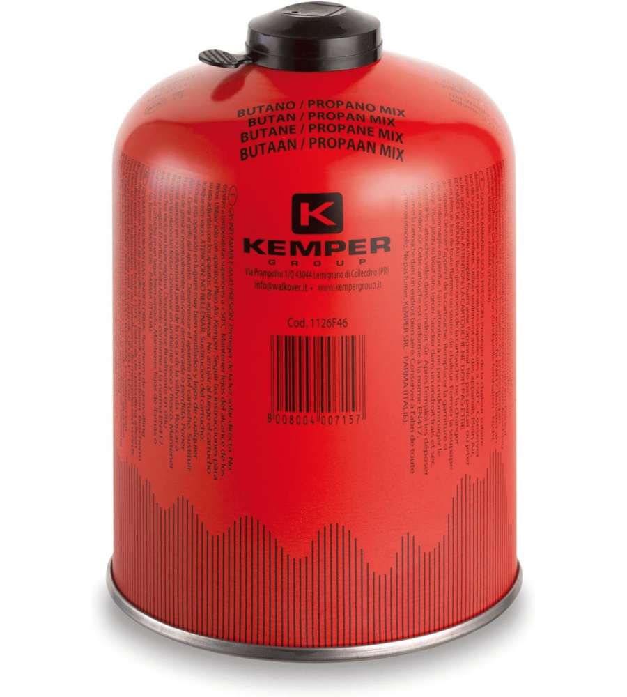 Kemper Cartuccia Gas Valvolata Rossa 460g - Propano Butano