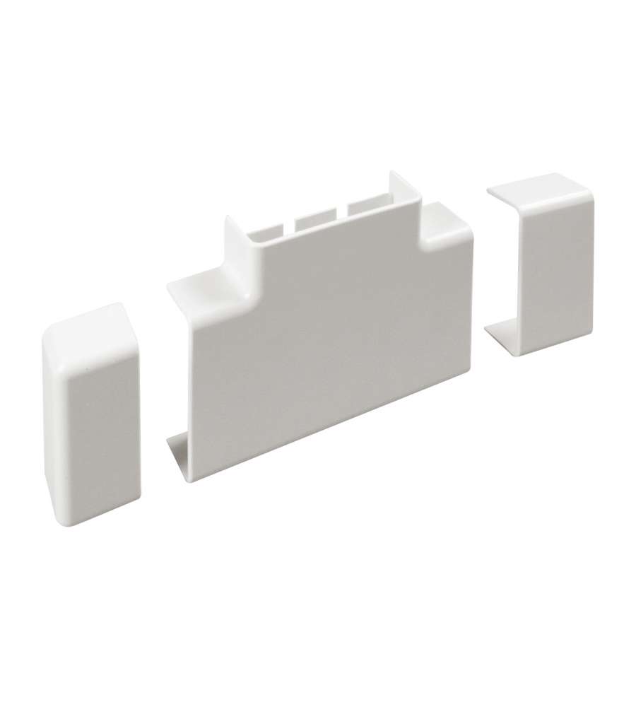POLY POOL Giunto a T per canale 60x20mm bianco 3 vie certificato IMQ