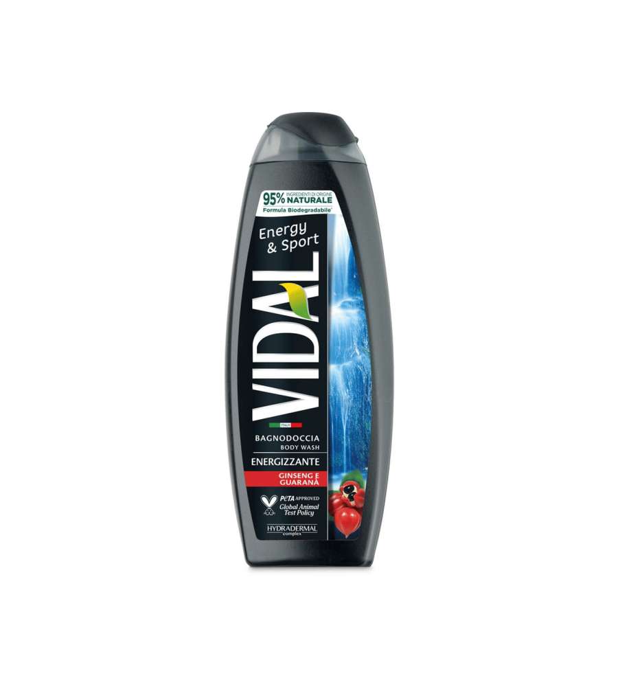 Vidal Bagnoschiuma Energy & Sport 500ml con Ginseng e Guaran� Bianco