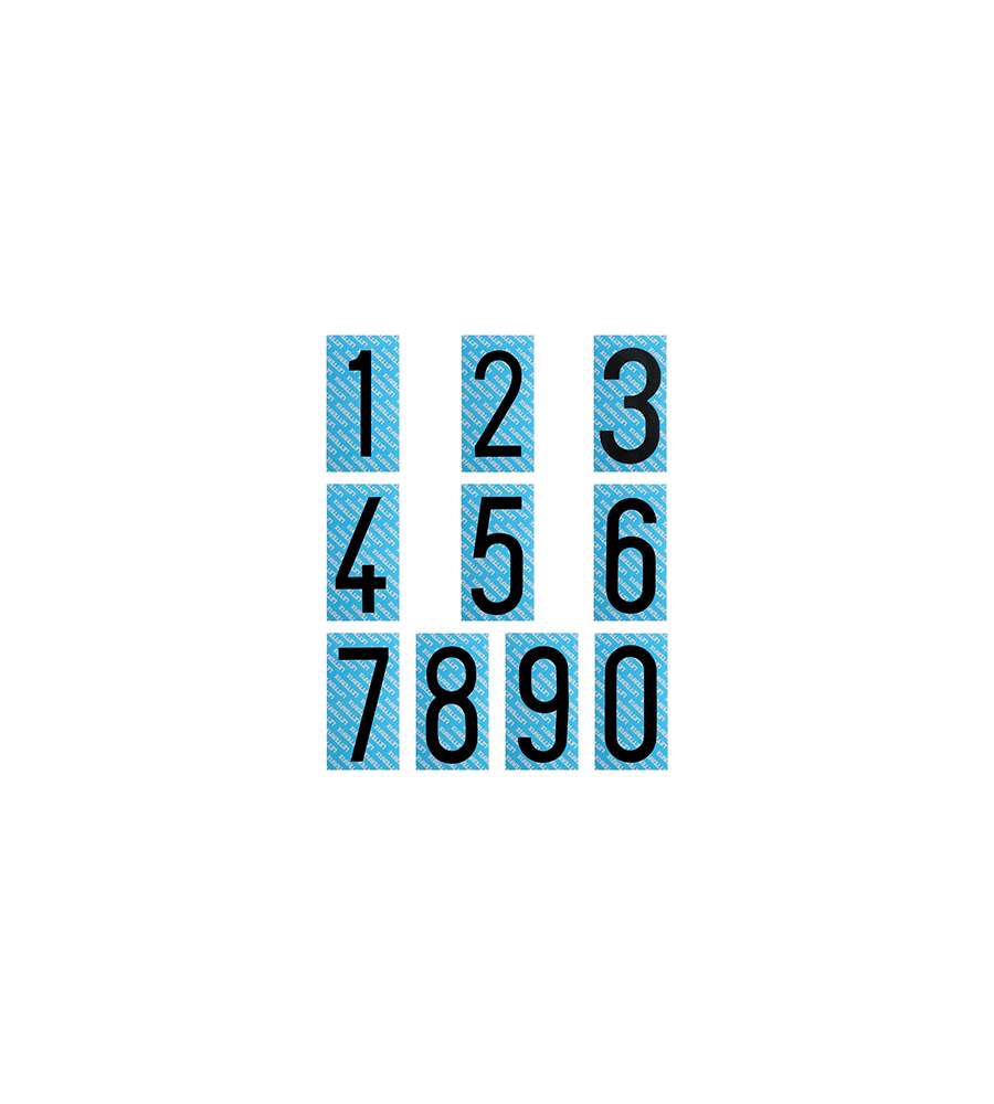 Letterfix Numero 5 in PVC H50 mm Autoadesivo Nero per Etichettatura