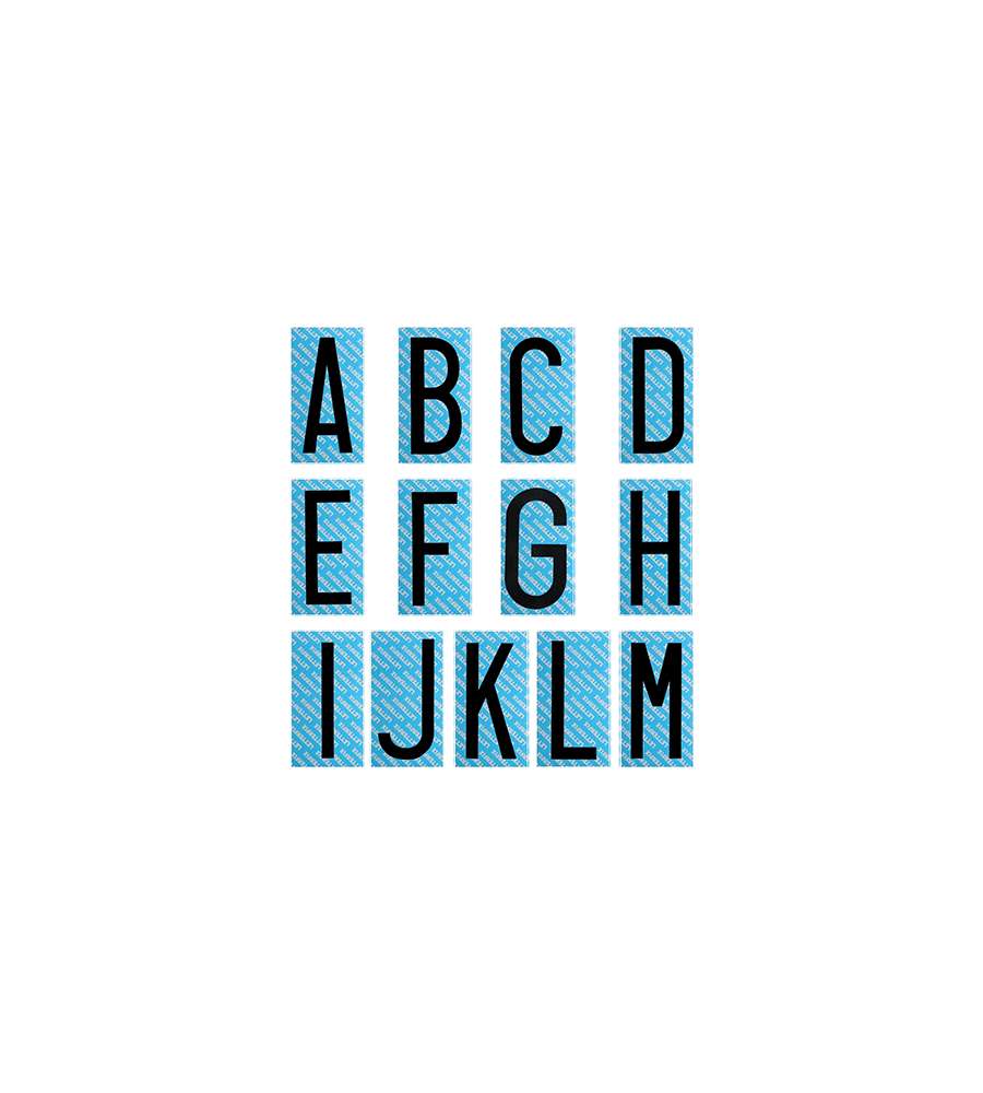 Letterfix Lettera L PVC Autoadesivo Nero 75 mm Etichettatura Visibile