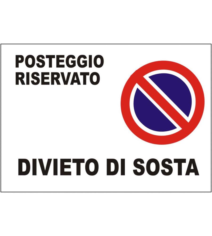 Rosh Cartello Posteggio Riservato Polipropilene 25x35 cm