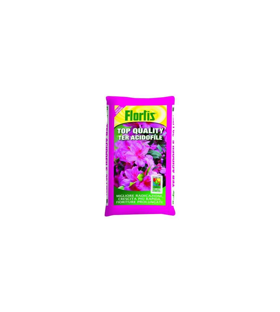 Flortis Substrato per Piante Acidofile 20 Litri - Terreno Drenante e Ricco di Nutrienti