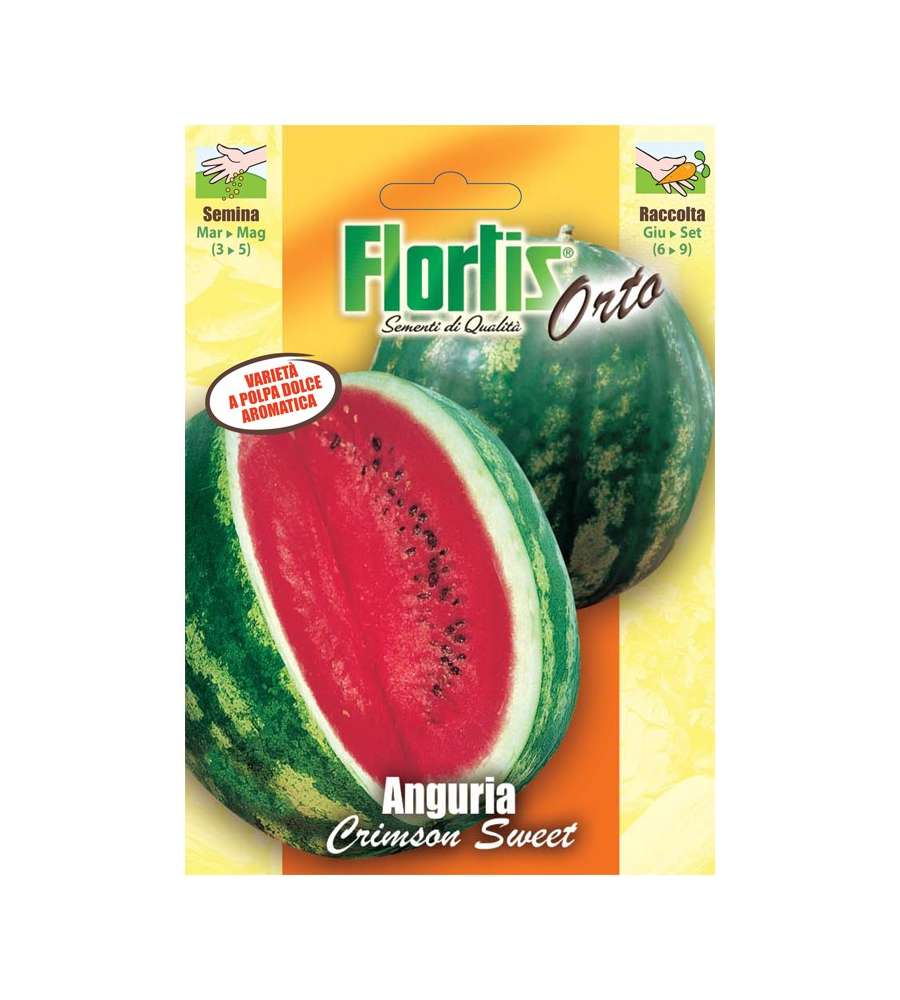 Flortis Semi di Anguria Crimson Sweet - Verde chiaro, rotondo, dolce