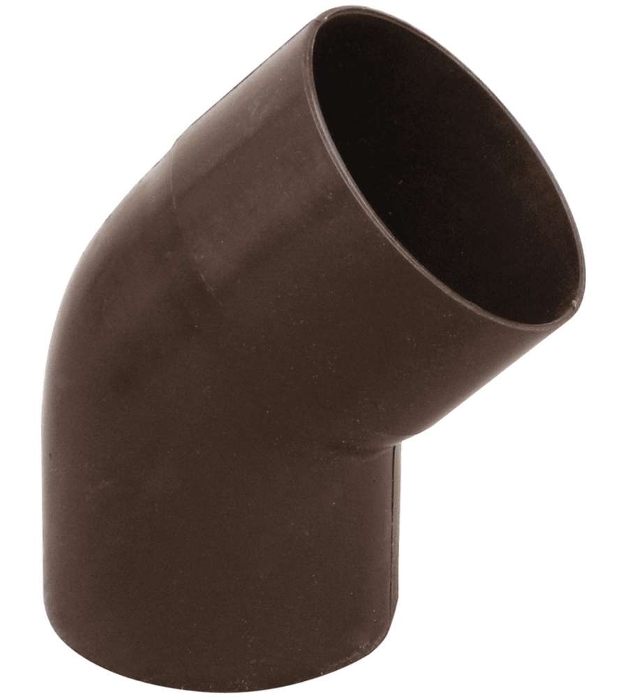 Curva PVC 45� marrone diam. 80 mm per gronda facile installazione