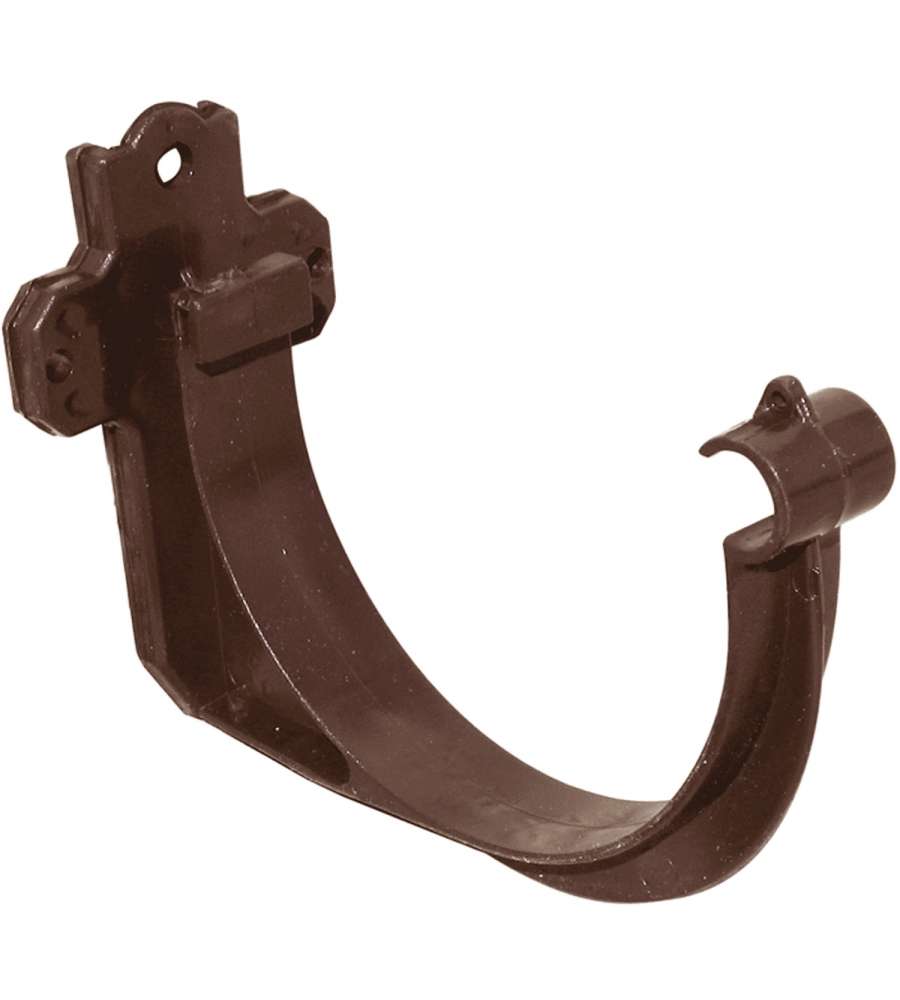 Cicogna in PVC Fissaggio Canale di Gronda 125 mm Marrone per Esterno