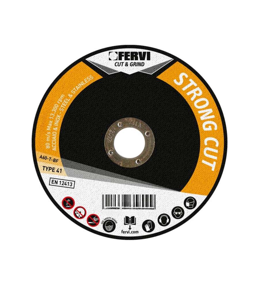 Fervi Disco da Taglio Strong Cut 115x1 mm per Smerigliatrice Angolare