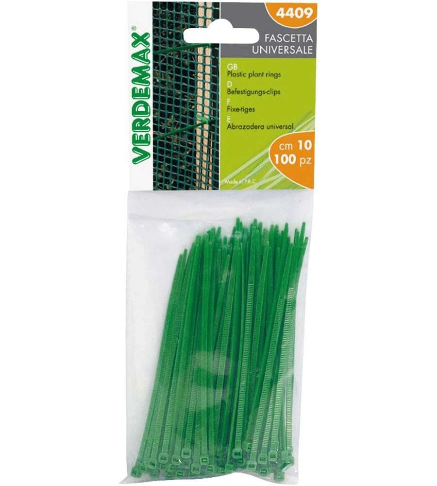 Verdemax Fascetta Universale Dentellata 100 mm Verde - 100 Pz