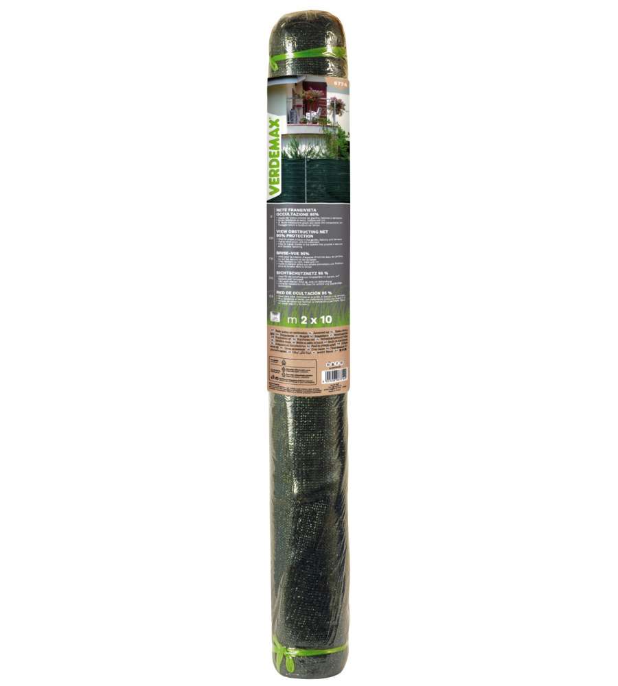 Verdemax Rete Frangivista Verde 2x10 m 95% Schermatura Anti U.V.