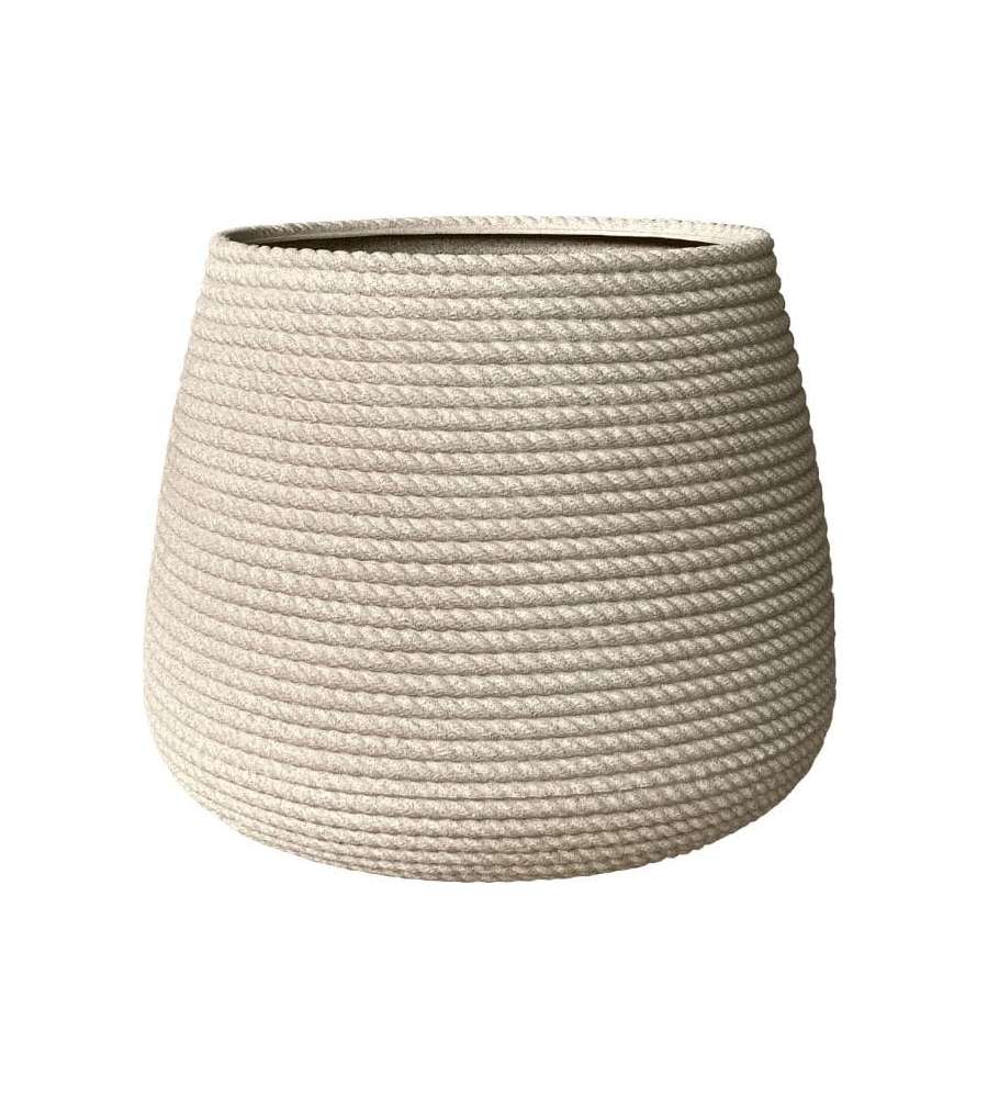 Vasar Vaso in Resina Campana Bali effetto Corda d49x40,5 cm
